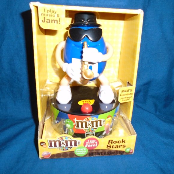 2016 M & M's Rock Stars Jam Sounds & Motion Saxophone Blue - Picture 1 of 5